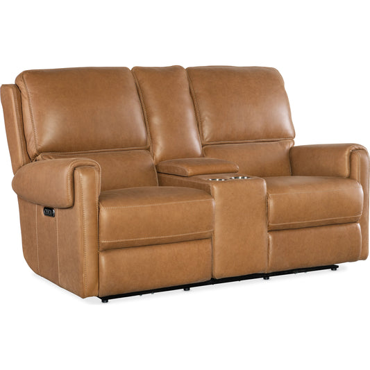 Somers Power Console Loveseat by Hooker Furniture. Made from unique in a transitional style.