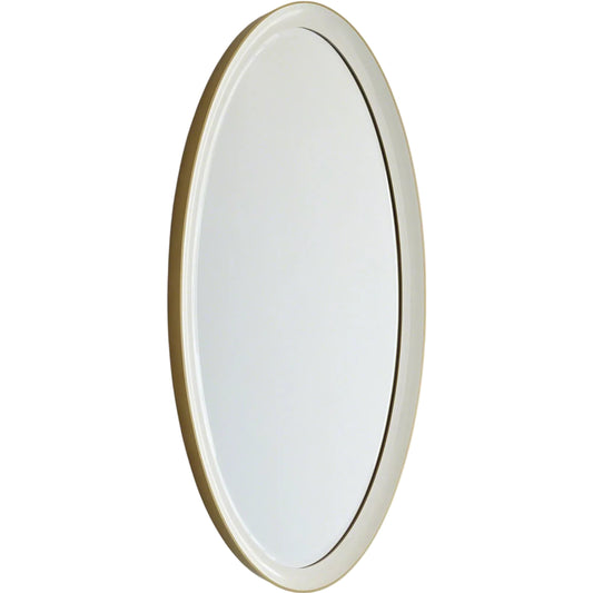 Orbis Mirror by Global Views in pure white high-gloss lacquer. Made from unique in a modern style.