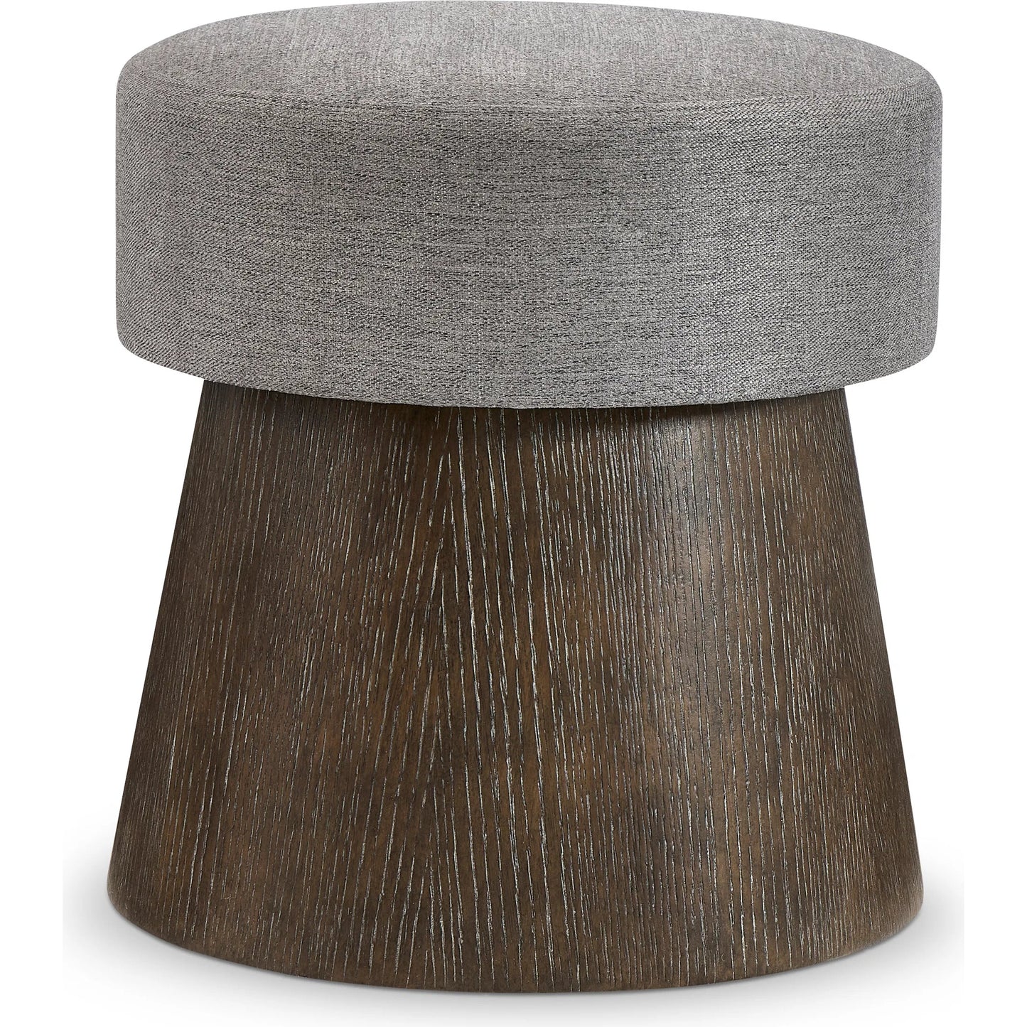 009 SI-1711405 | Additional Silo | Linea Round Bench by Bernhardt. Made from white oak veneers, fabric in a transitional style.