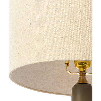 Rita - 32543 by Livabliss in glazedplated. Made from shade (outside): linen, shade (inside): polyester, body: ceramic, finial: metal, harp: iron in a modern style.