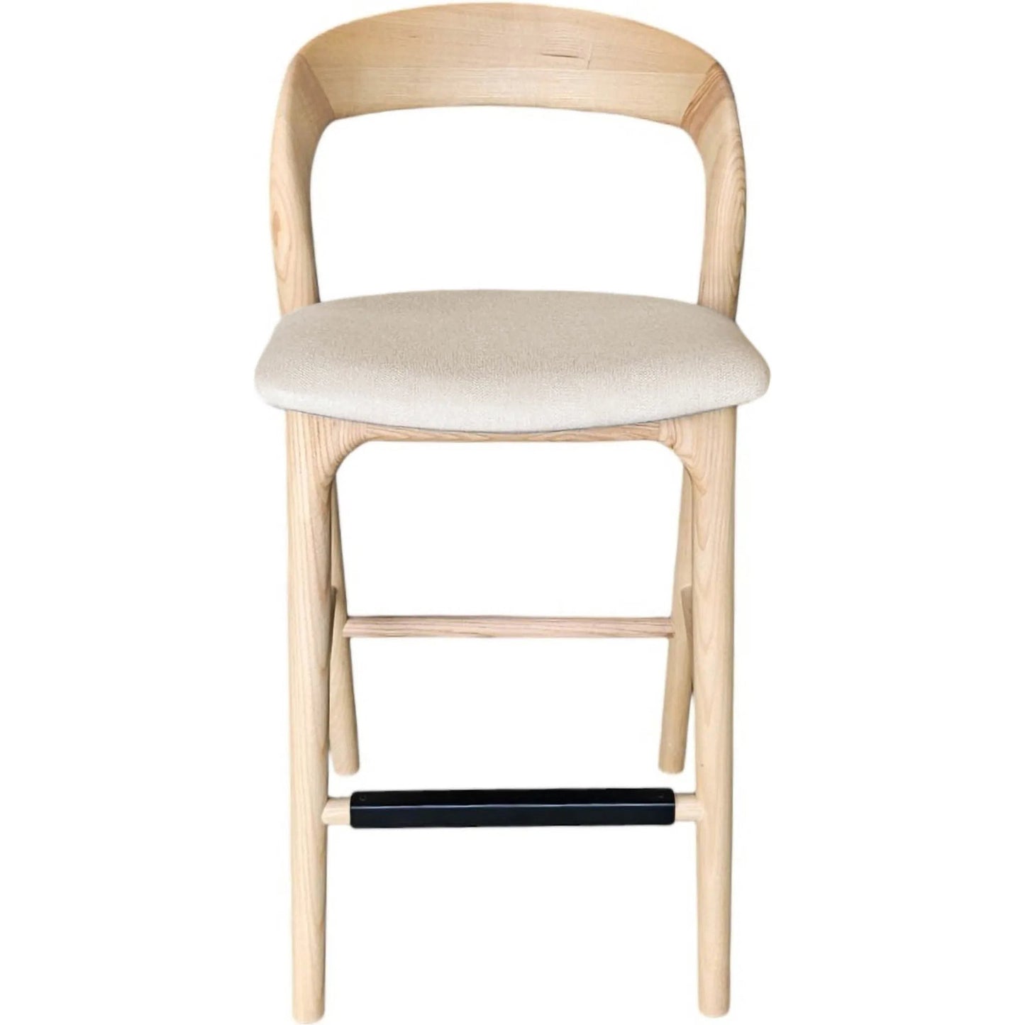 004 SI-2325231 | Additional Silo | Rotondo Counter Stool by LH Imports. Made from ash wood, polyester, foam, metal in a transitional style.