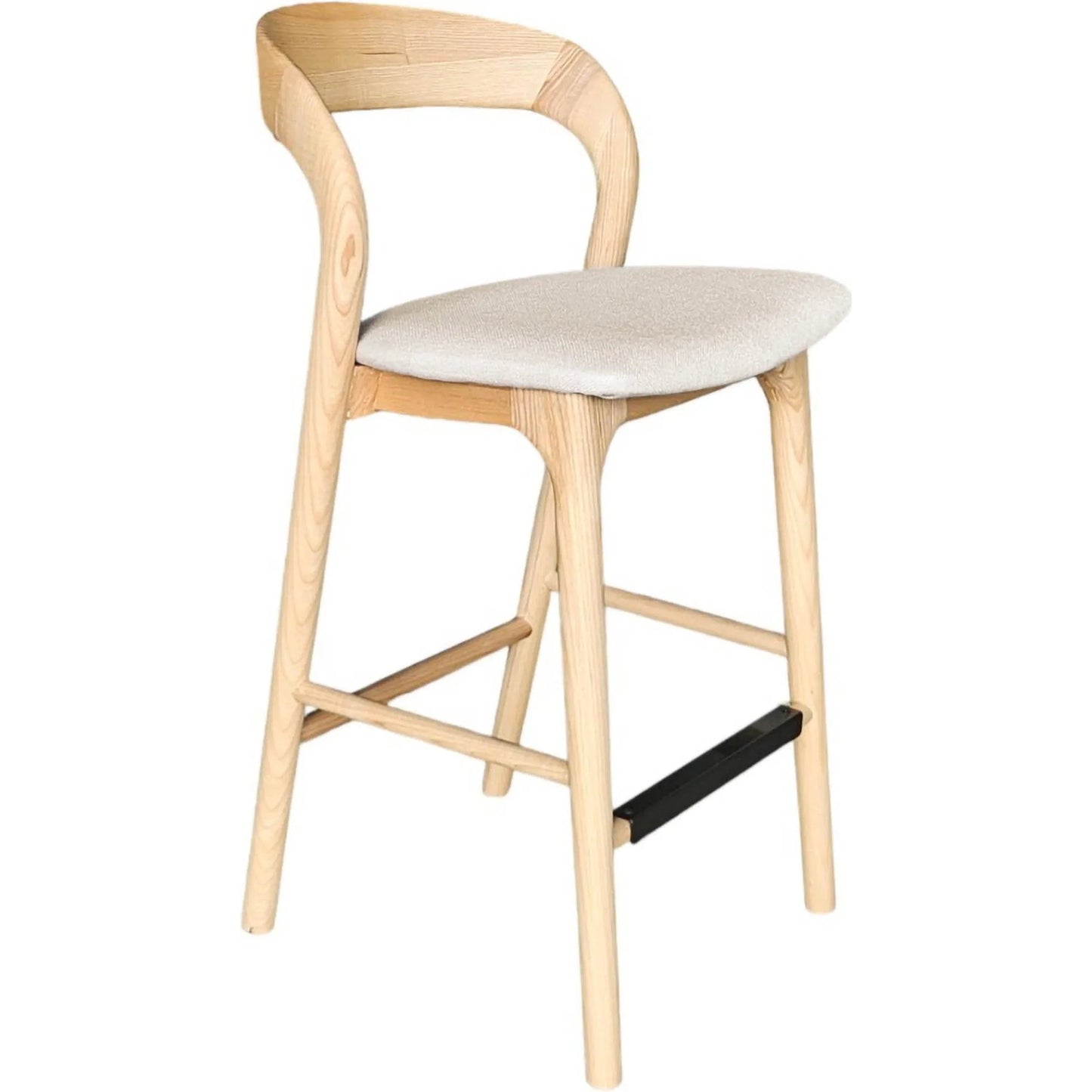 001 SI-2325231 | Primary Silo | Rotondo Counter Stool by LH Imports. Made from ash wood, polyester, foam, metal in a transitional style.
