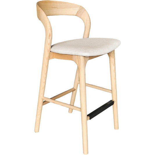 Rotondo Counter Stool by LH Imports. Made from ash wood, polyester, foam, metal in a unique style.