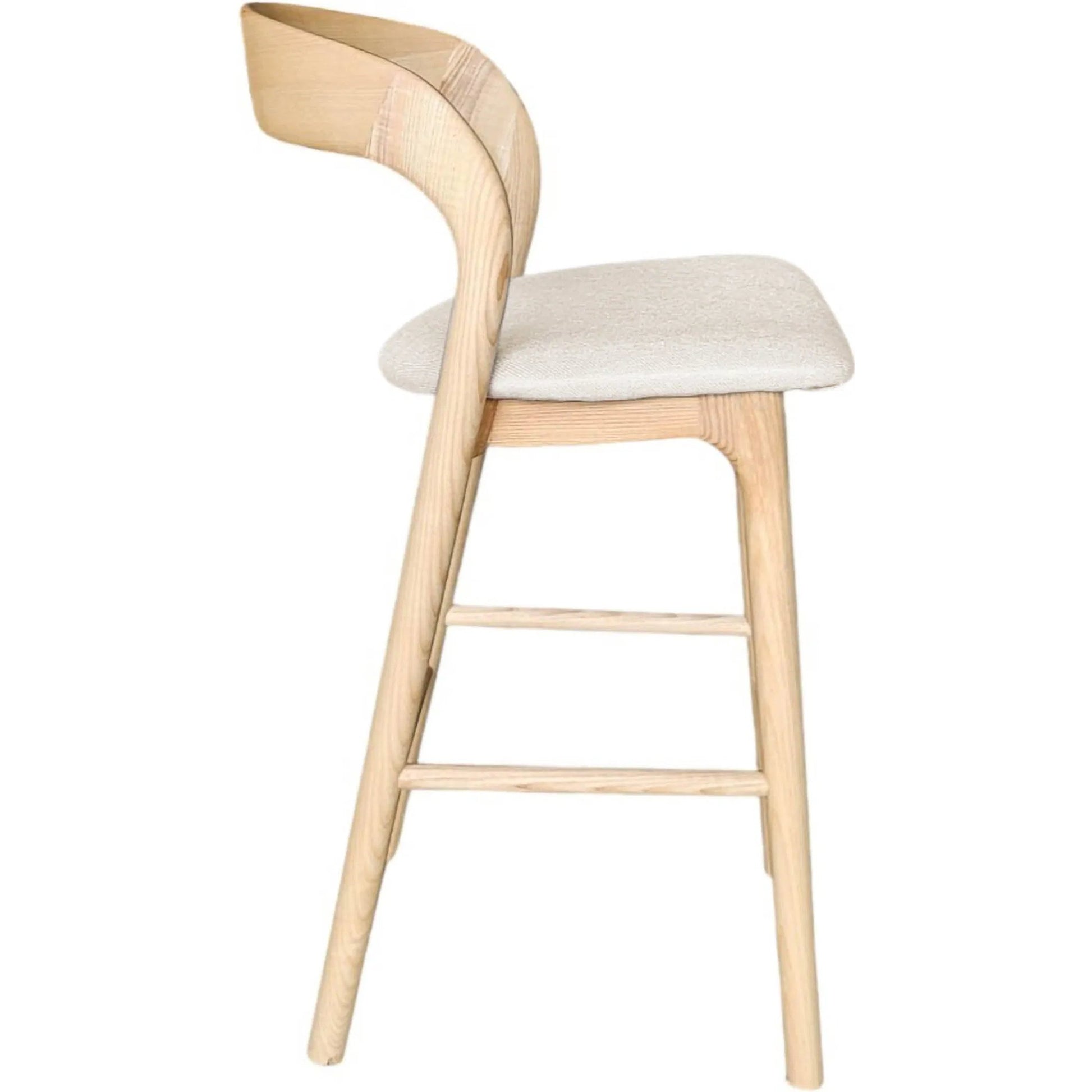 Rotondo Counter Stool by LH Imports. Made from ash wood, polyester, foam, metal in a transitional style.