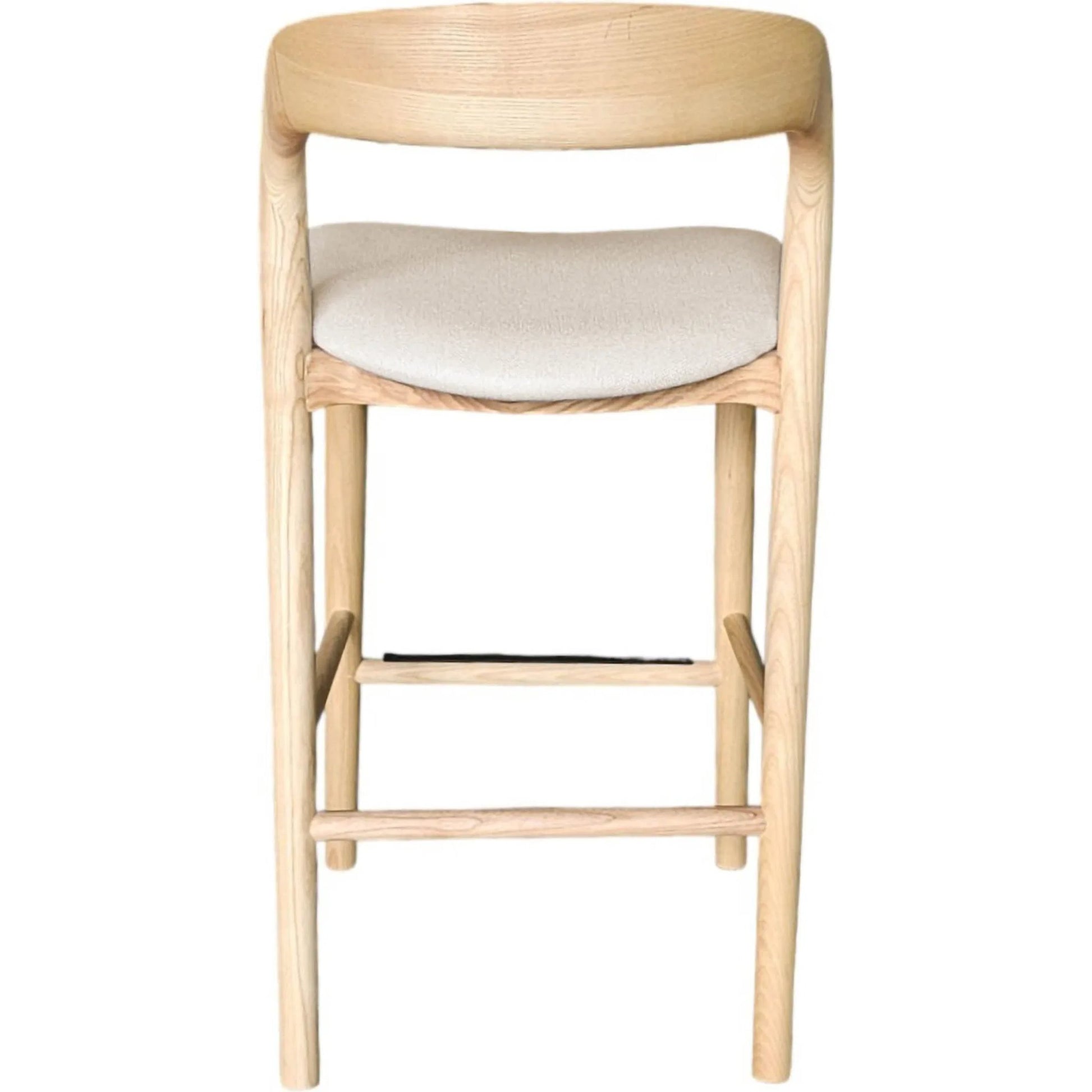 Rotondo Counter Stool by LH Imports. Made from ash wood, polyester, foam, metal in a transitional style.