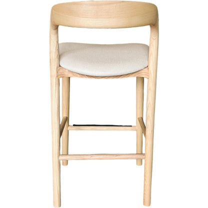 Rotondo Counter Stool by LH Imports. Made from ash wood, polyester, foam, metal in a transitional style.