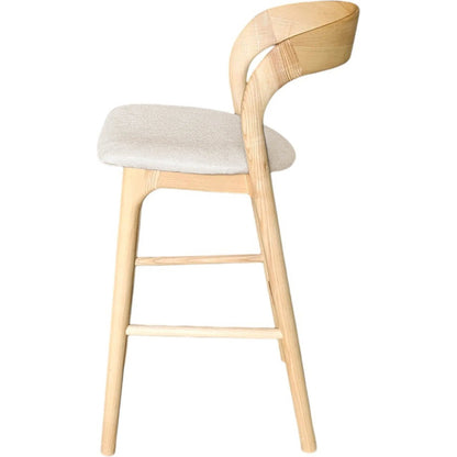 Rotondo Counter Stool by LH Imports. Made from ash wood, polyester, foam, metal in a transitional style.