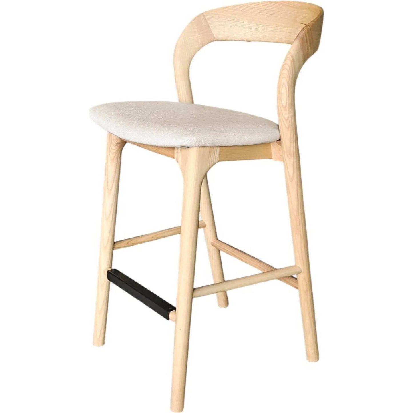 003 SI-2325231 | Additional Silo | Rotondo Counter Stool by LH Imports. Made from ash wood, polyester, foam, metal in a transitional style.
