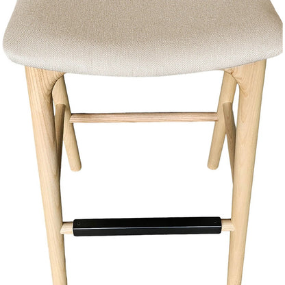 Rotondo Counter Stool by LH Imports. Made from ash wood, polyester, foam, metal in a transitional style.