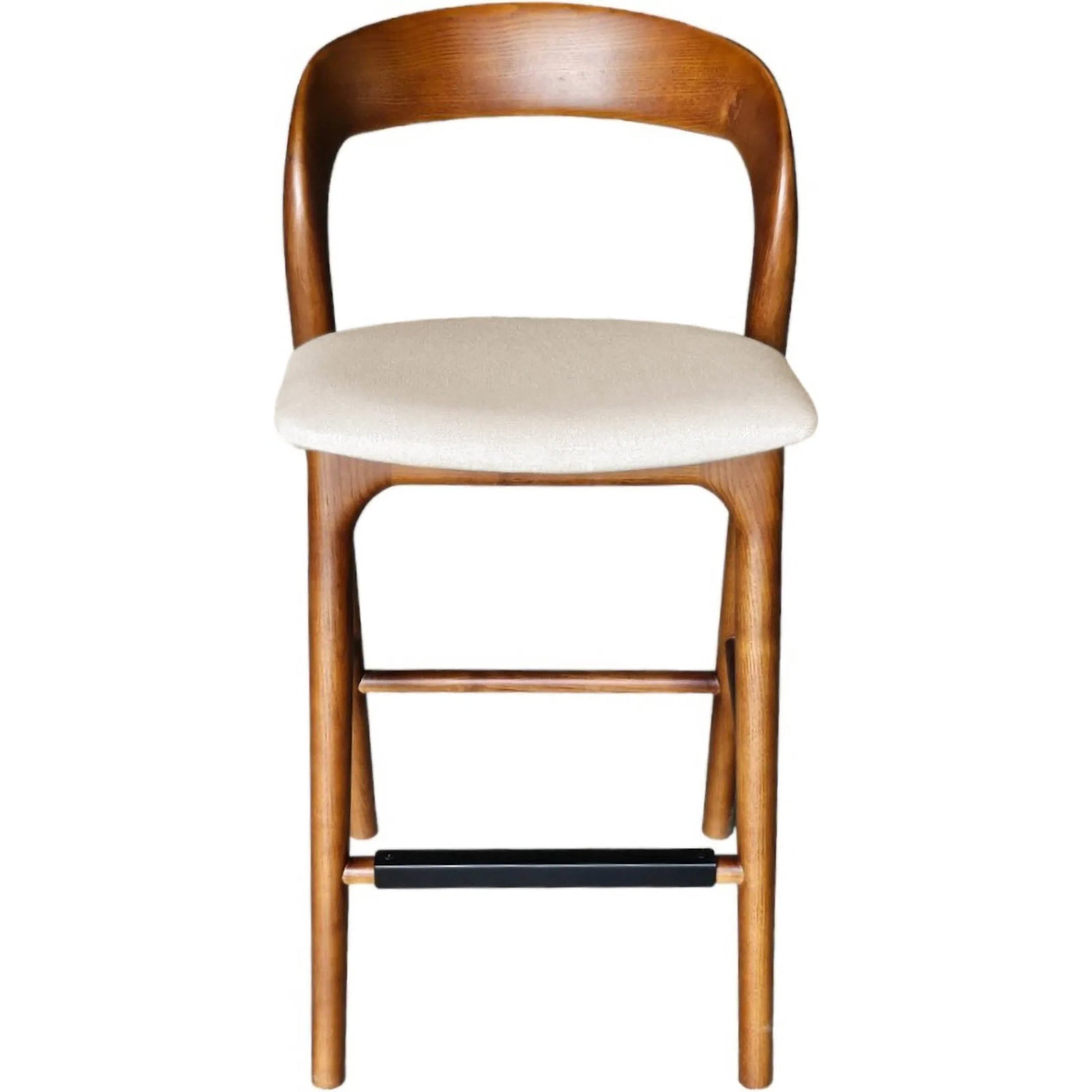 Rotondo Counter Stool by LH Imports. Made from ash wood, polyester, foam, metal in a transitional style.