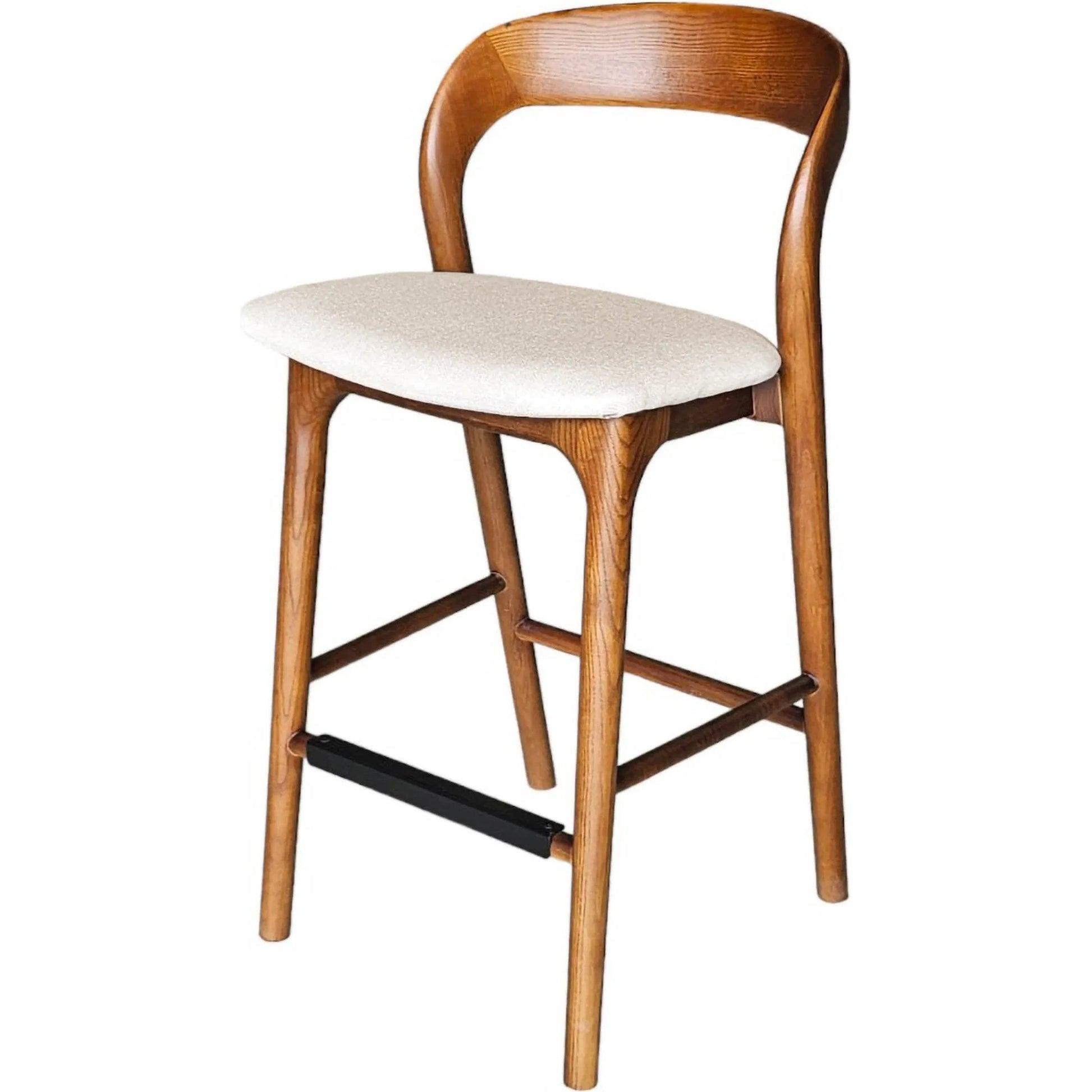 Rotondo Counter Stool by LH Imports. Made from ash wood, polyester, foam, metal in a transitional style.