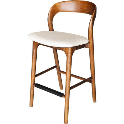 Rotondo Counter Stool by LH Imports. Made from ash wood, polyester, foam, metal in a transitional style.