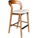 Rotondo Counter Stool by LH Imports. Made from ash wood, polyester, foam, metal in a transitional style.