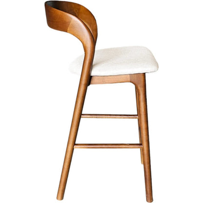 Rotondo Counter Stool by LH Imports. Made from ash wood, polyester, foam, metal in a transitional style.