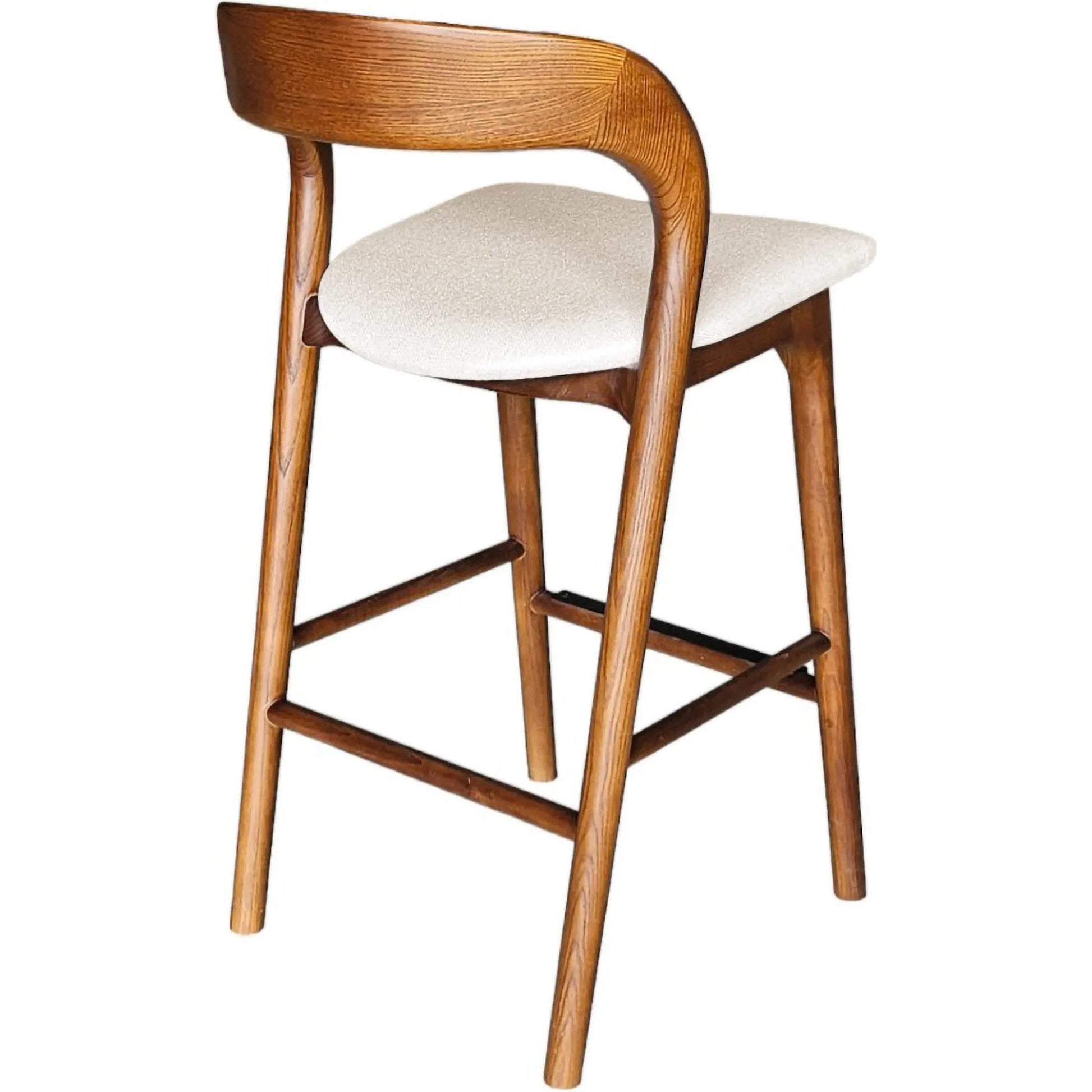 Rotondo Counter Stool by LH Imports. Made from ash wood, polyester, foam, metal in a transitional style.