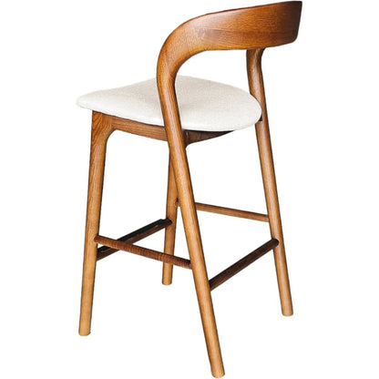 Rotondo Counter Stool by LH Imports. Made from ash wood, polyester, foam, metal in a transitional style.