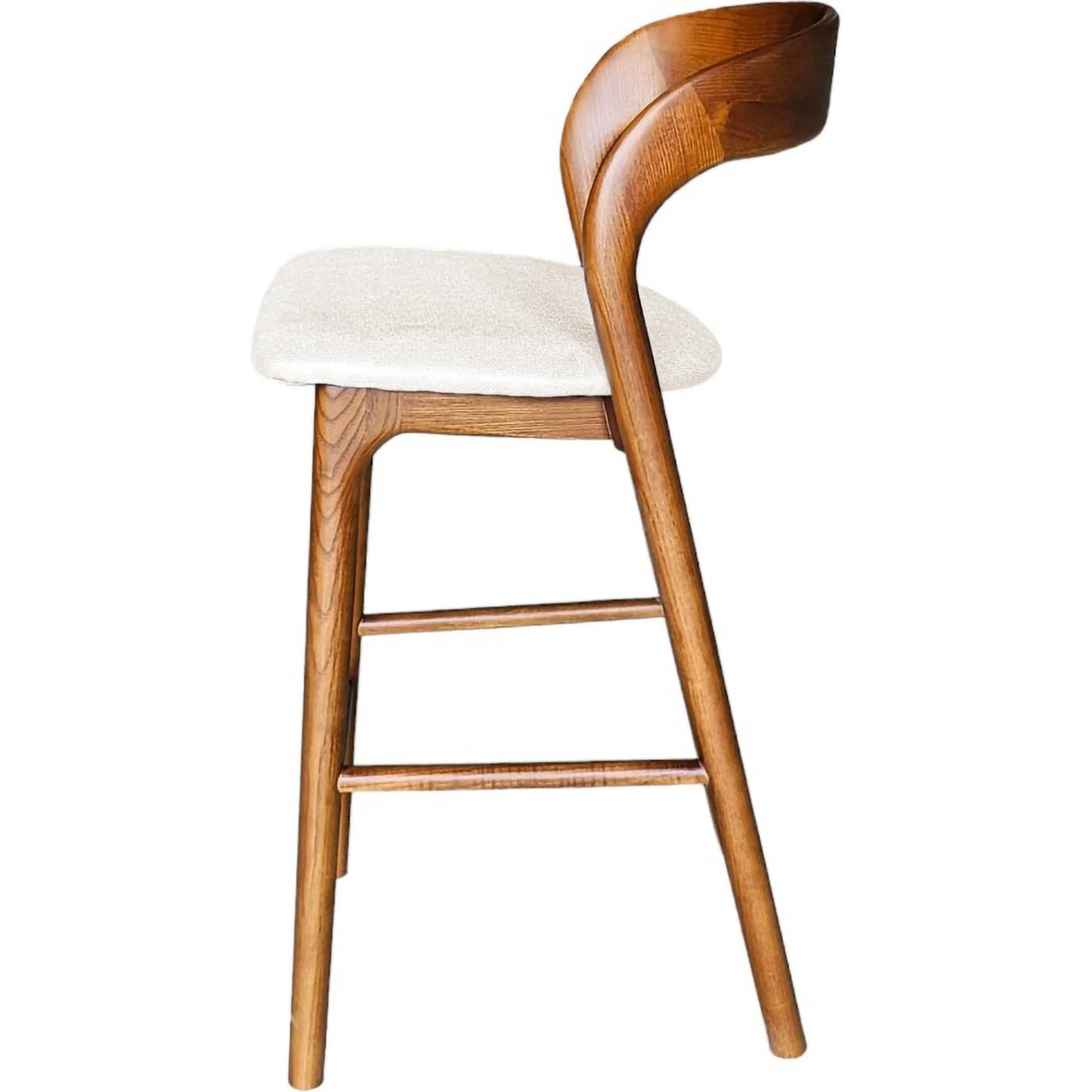 Rotondo Counter Stool by LH Imports. Made from ash wood, polyester, foam, metal in a transitional style.