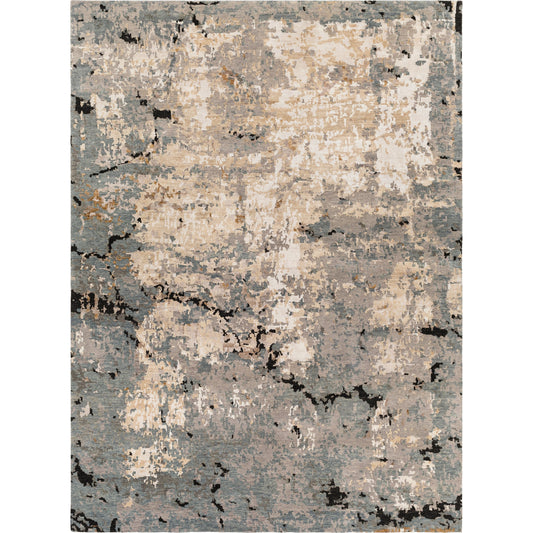 Arte Rug - 29615 by Surya in denim, black. Made from 63% wool, 37% viscose in a unique style.
