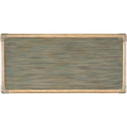 Retreat Pole Rattan Chest by Hooker Furniture. Made from bamboo, maple veneers with rope in a cottage & farmhouse style.