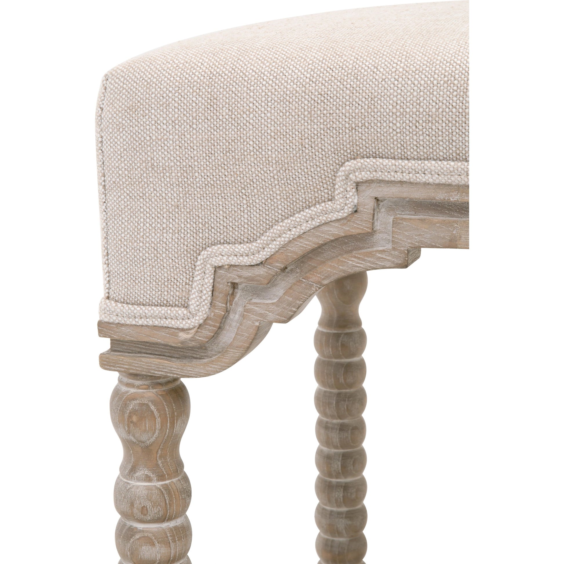 Rue Counter Stool by Essentials For Living in natural gray, bisque. Made from solid ash, 100% linen in a eclectic & global style.