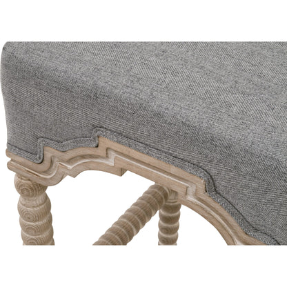 Rue Counter Stool by Essentials For Living in natural gray, bisque. Made from solid ash, 100% linen in a eclectic & global style.