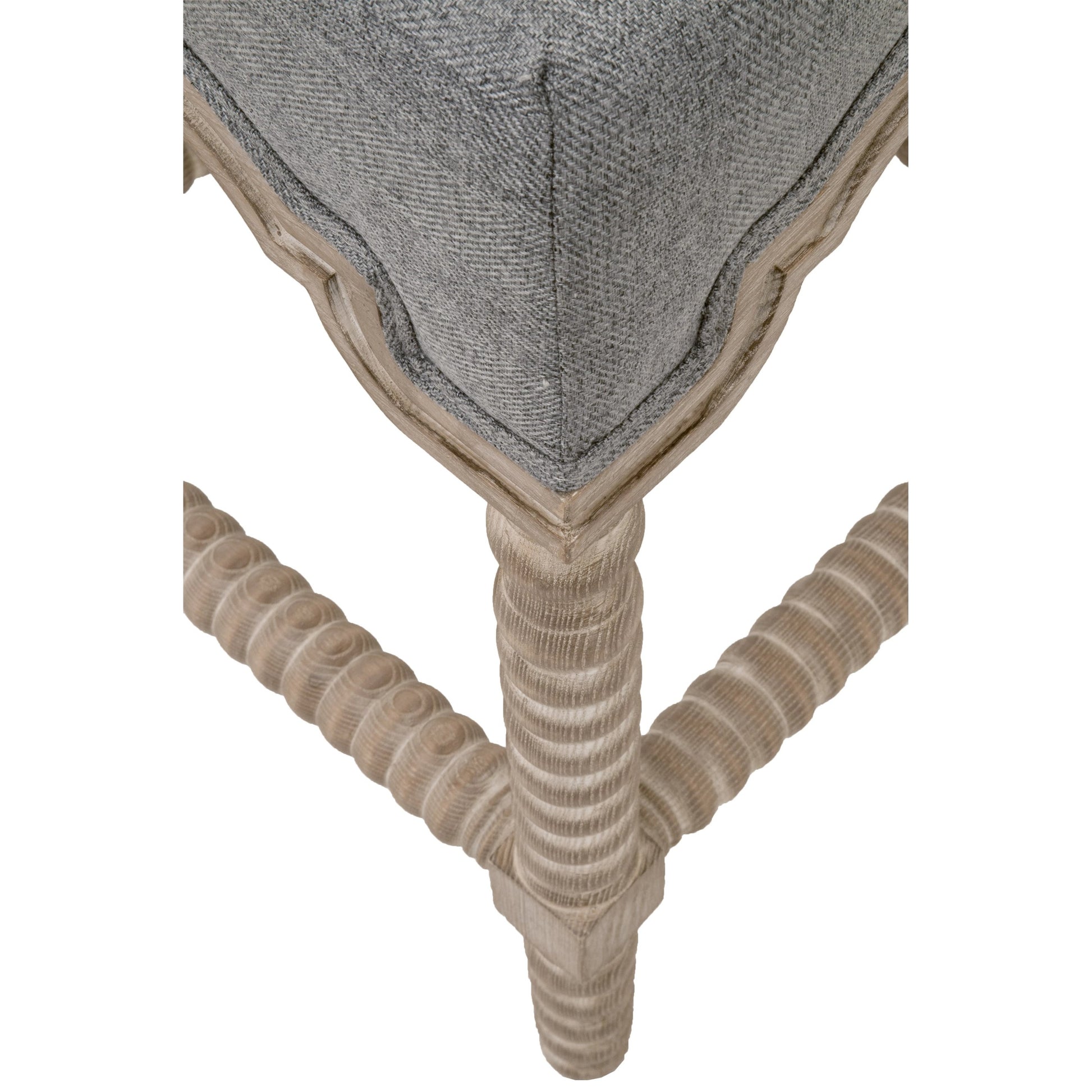 Rue Counter Stool by Essentials For Living in natural gray, bisque. Made from solid ash, 100% linen in a eclectic & global style.