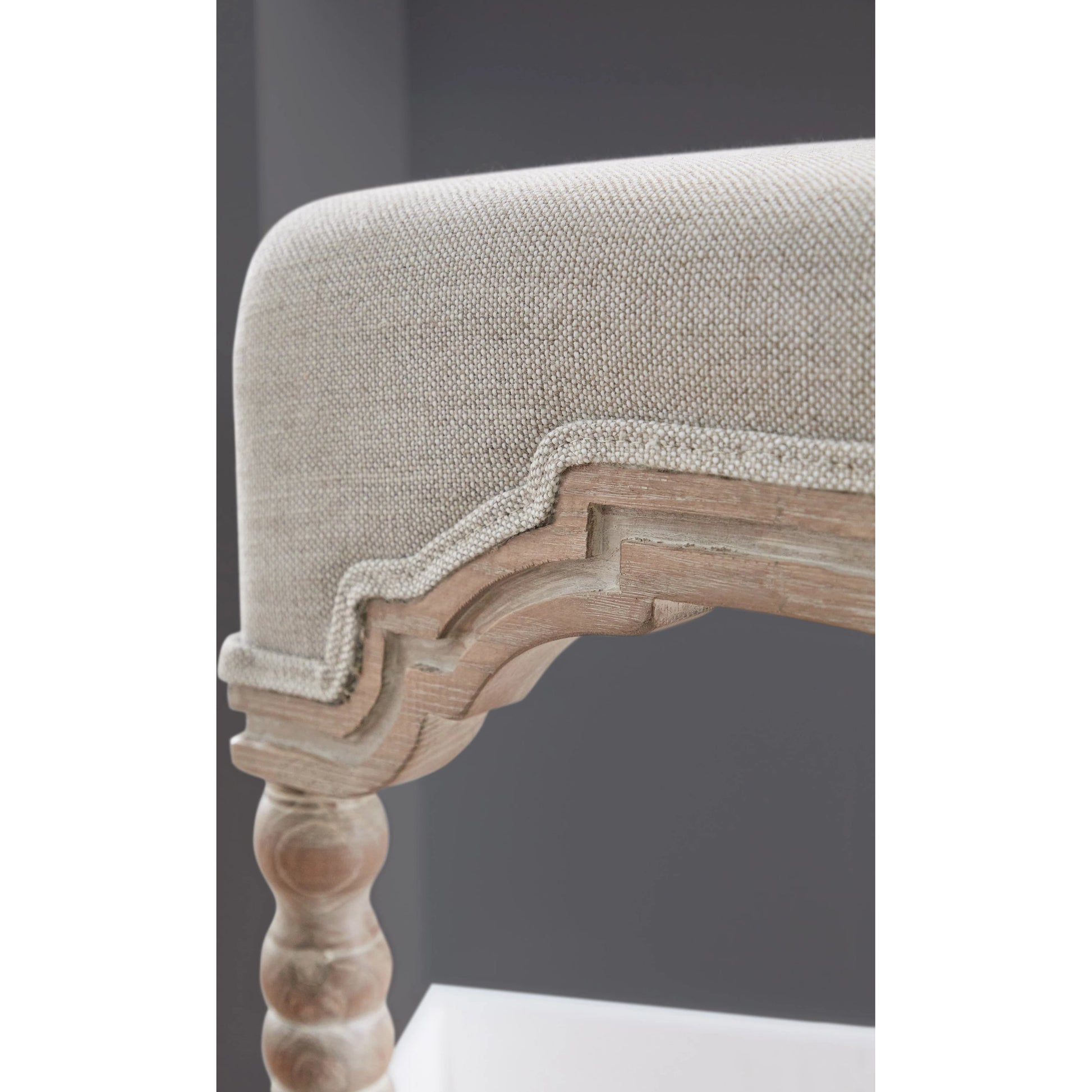 Rue Counter Stool by Essentials For Living in natural gray, bisque. Made from solid ash, 100% linen in a eclectic & global style.