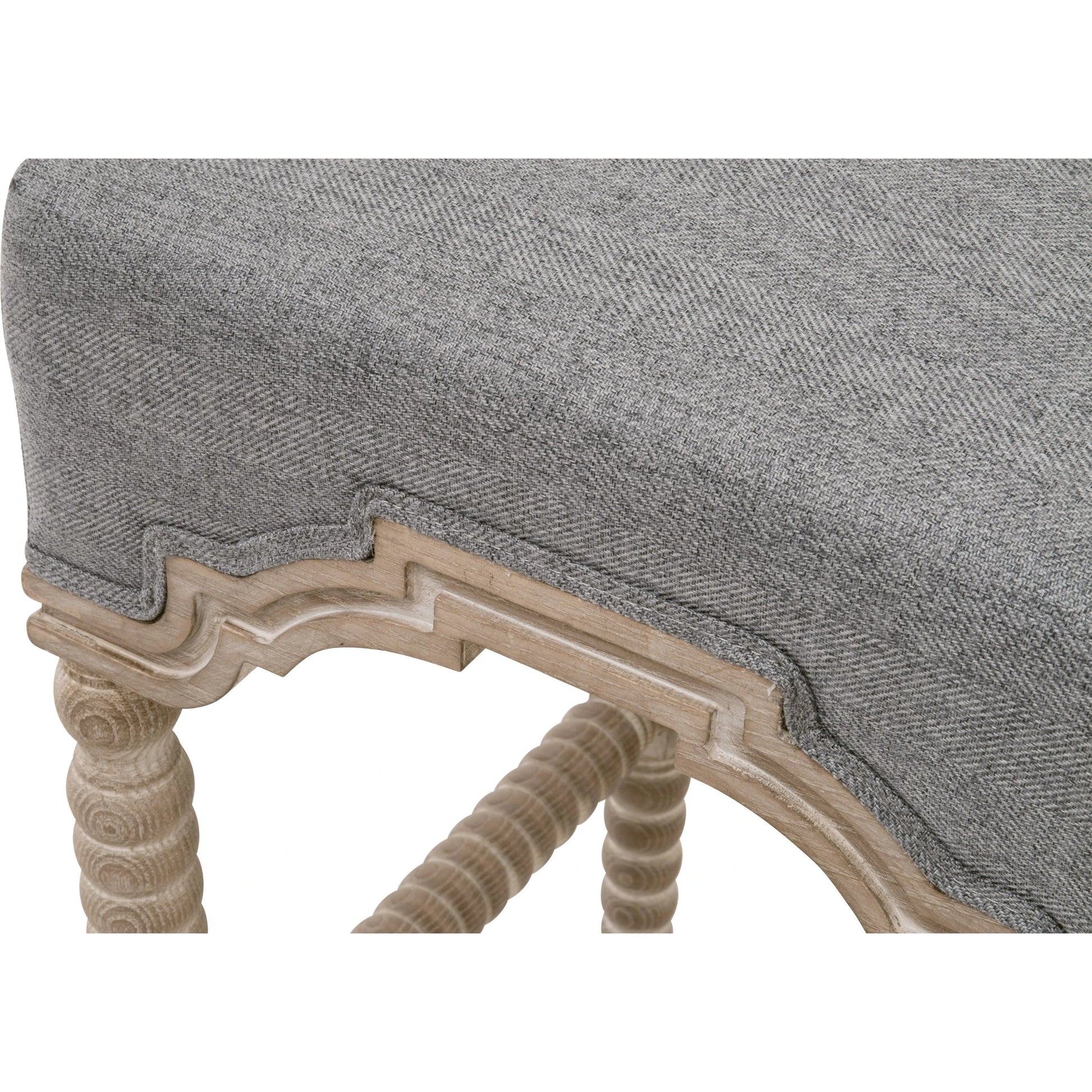 Rue Counter Stool by Essentials For Living in natural gray, bisque. Made from solid ash, 100% linen in a eclectic & global style.