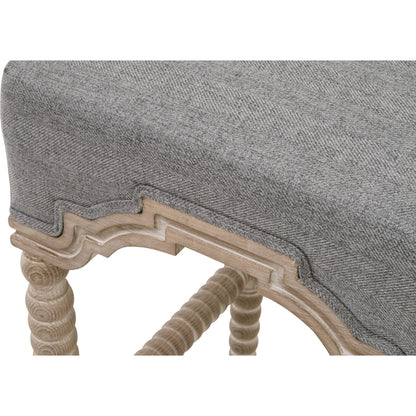 Rue Counter Stool by Essentials For Living in natural gray, bisque. Made from solid ash, 100% linen in a eclectic & global style.