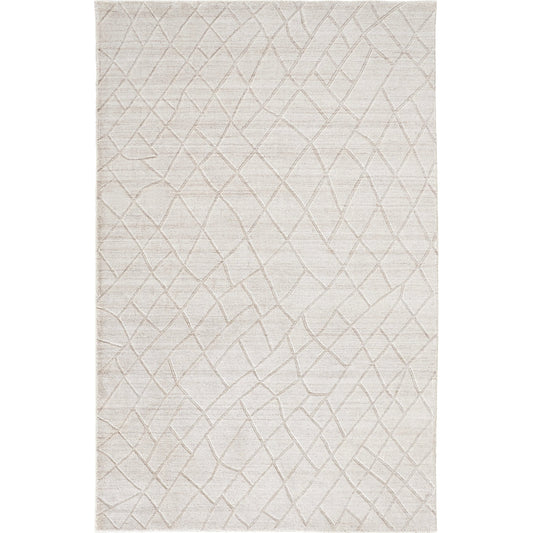 Redford Transitional Solid Rug - 8846F by Feizy in ivory, gray. Made from 70% viscose, 30% wool in a unique style.