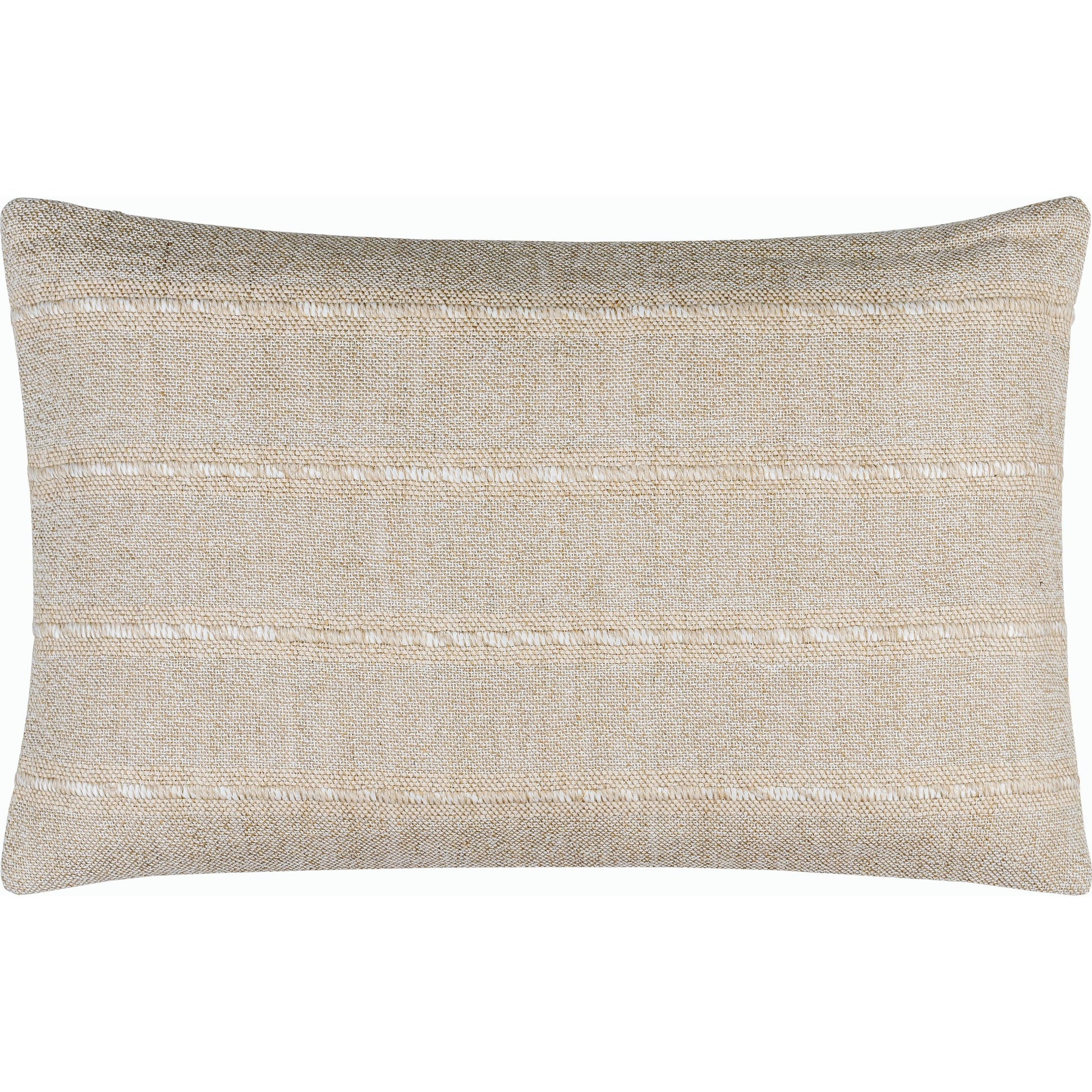 Ruth Lumbar Pillow - 516888 by Surya in ash, khaki, pearl, metallic - silver, prairie dust. Made from linen, viscose, cotton in a modern style.