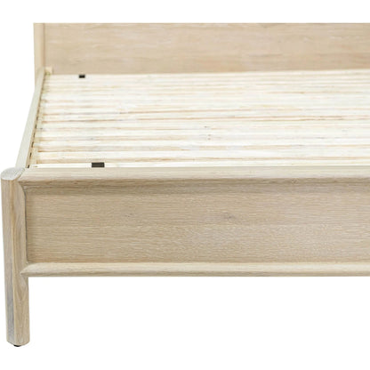 Runway Bed by LH Imports in light oak. Made from oak in a unique style.