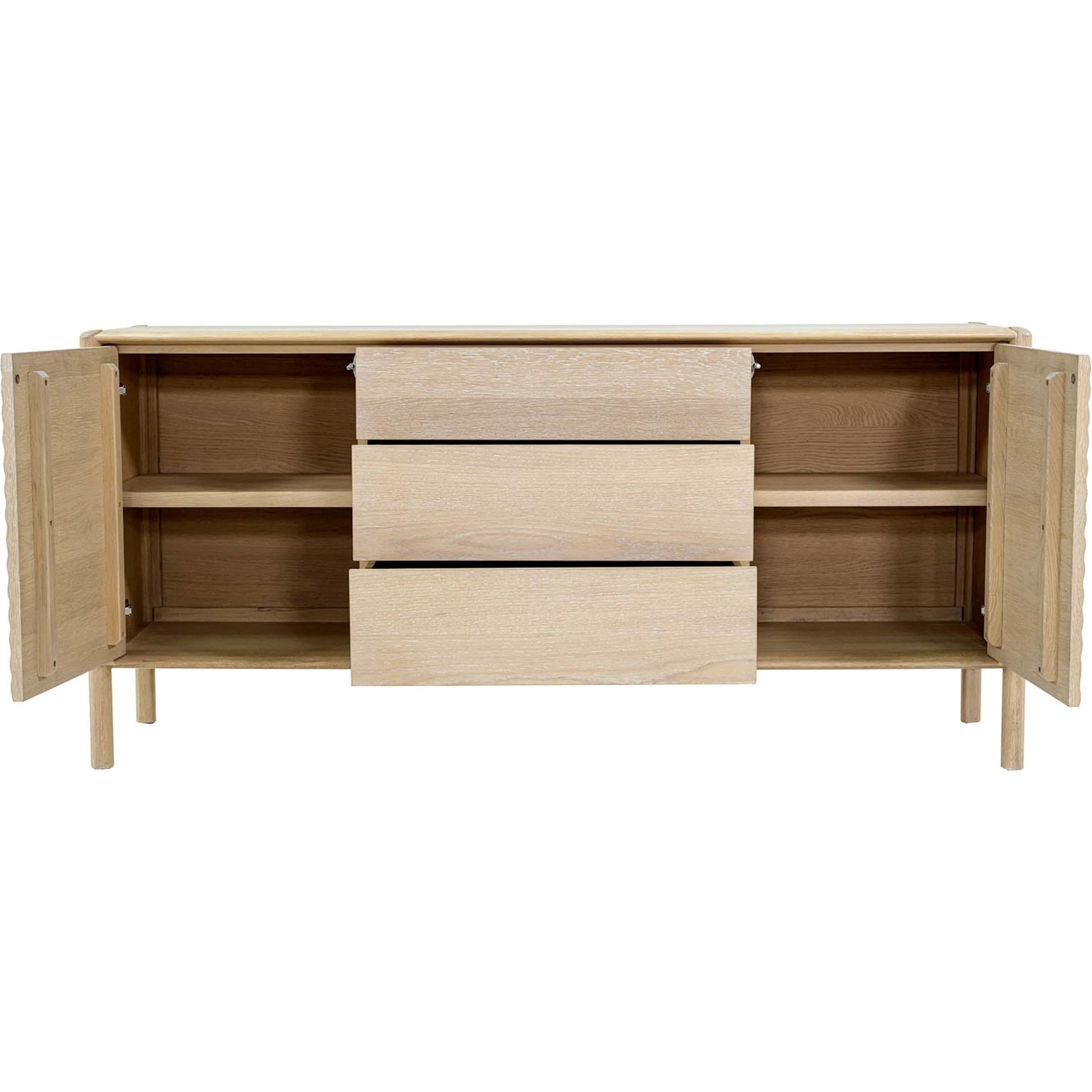 Runway Sideboard by LH Imports in light oak. Made from oak in a unique style.