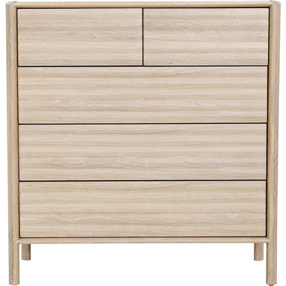 Runway 5 Drawer Chest by LH Imports in light oak. Made from oak in a unique style.