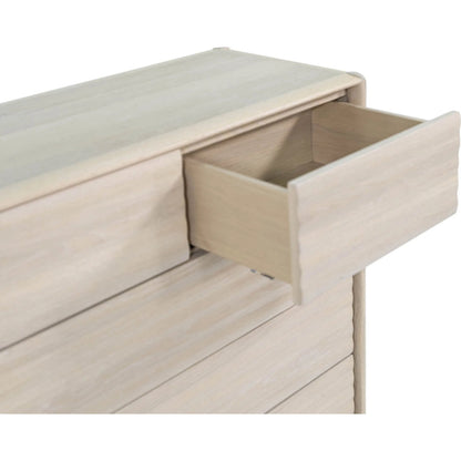 Runway 5 Drawer Chest by LH Imports in light oak. Made from oak in a unique style.