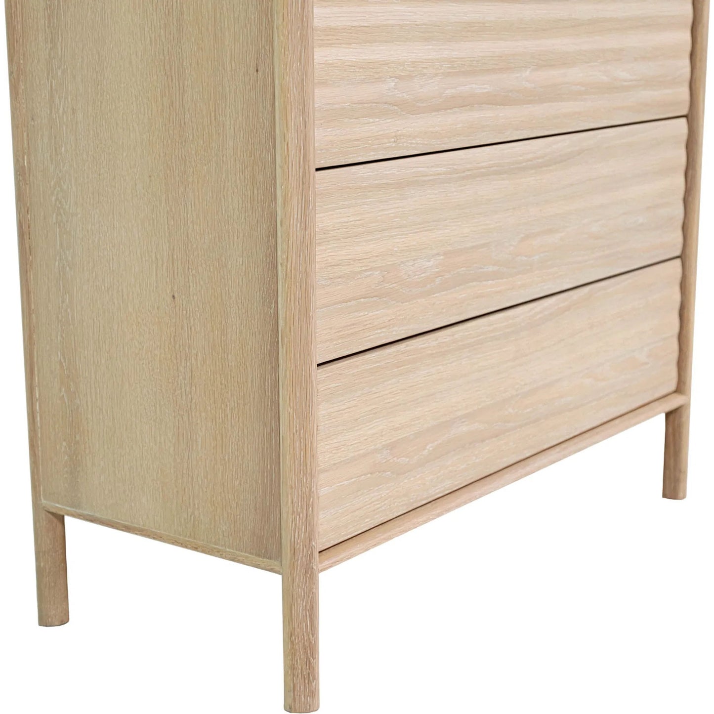 012 SI-2527548 | Closeup | Runway 5 Drawer Chest by LH Imports in light oak. Made from oak in a unique style.