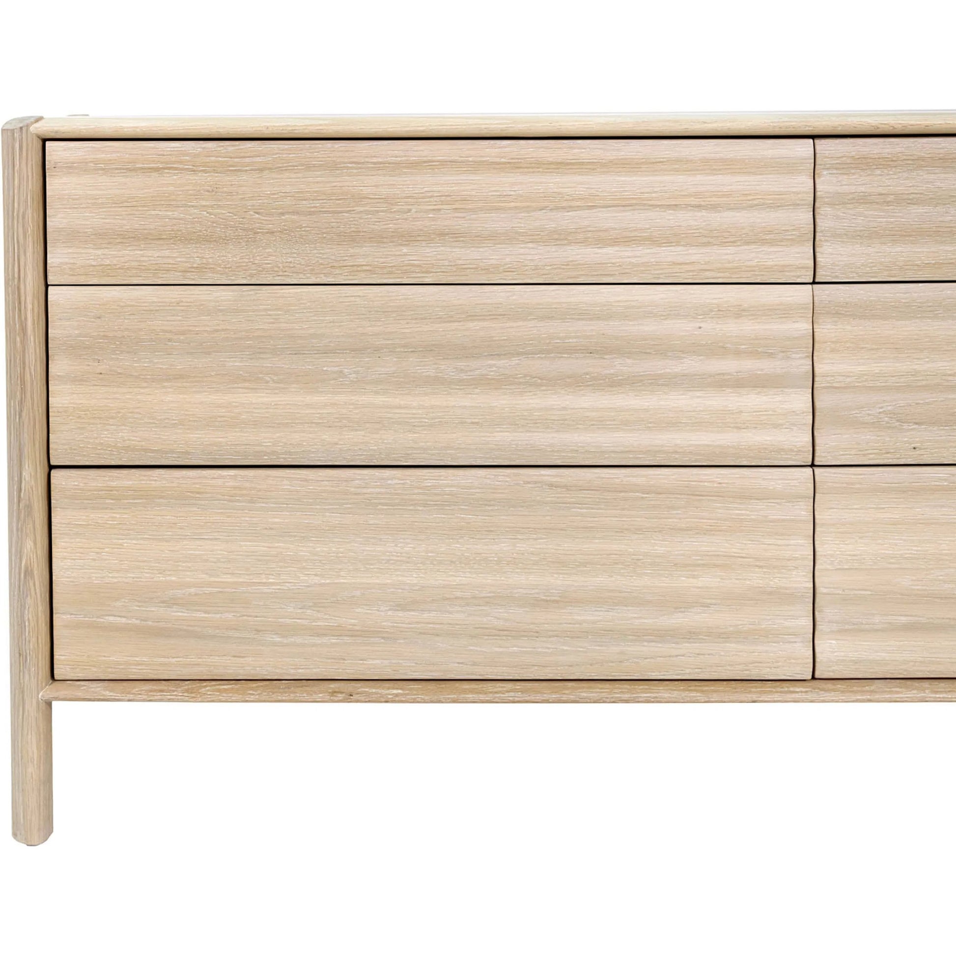 Runway 6 Drawer Dresser by LH Imports in light oak. Made from oak in a unique style.