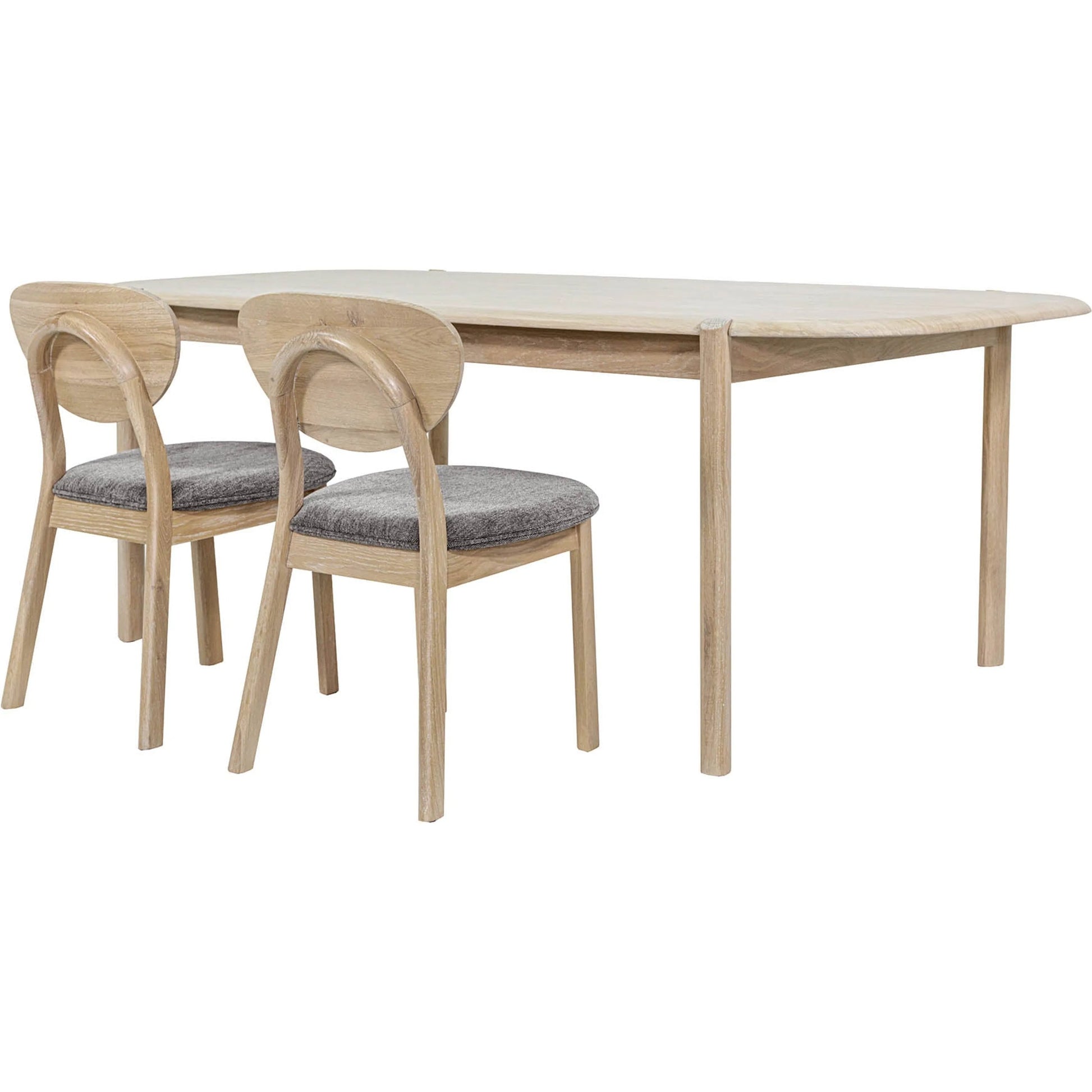 Runway Dining Table 82" by LH Imports in light oak. Made from oak, oak veneer in a unique style.