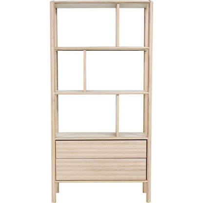 Runway Bookcase by LH Imports in light oak. Made from oak in a unique style.