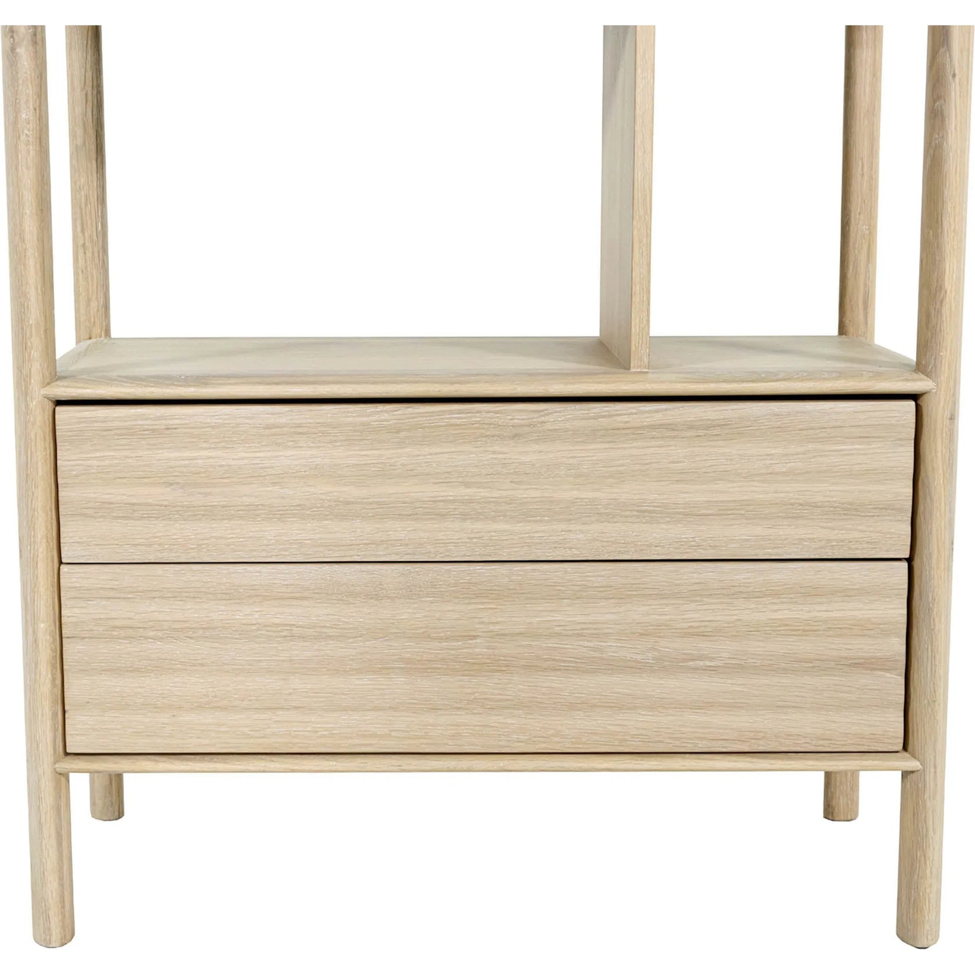 Runway Bookcase by LH Imports in light oak. Made from oak in a unique style.