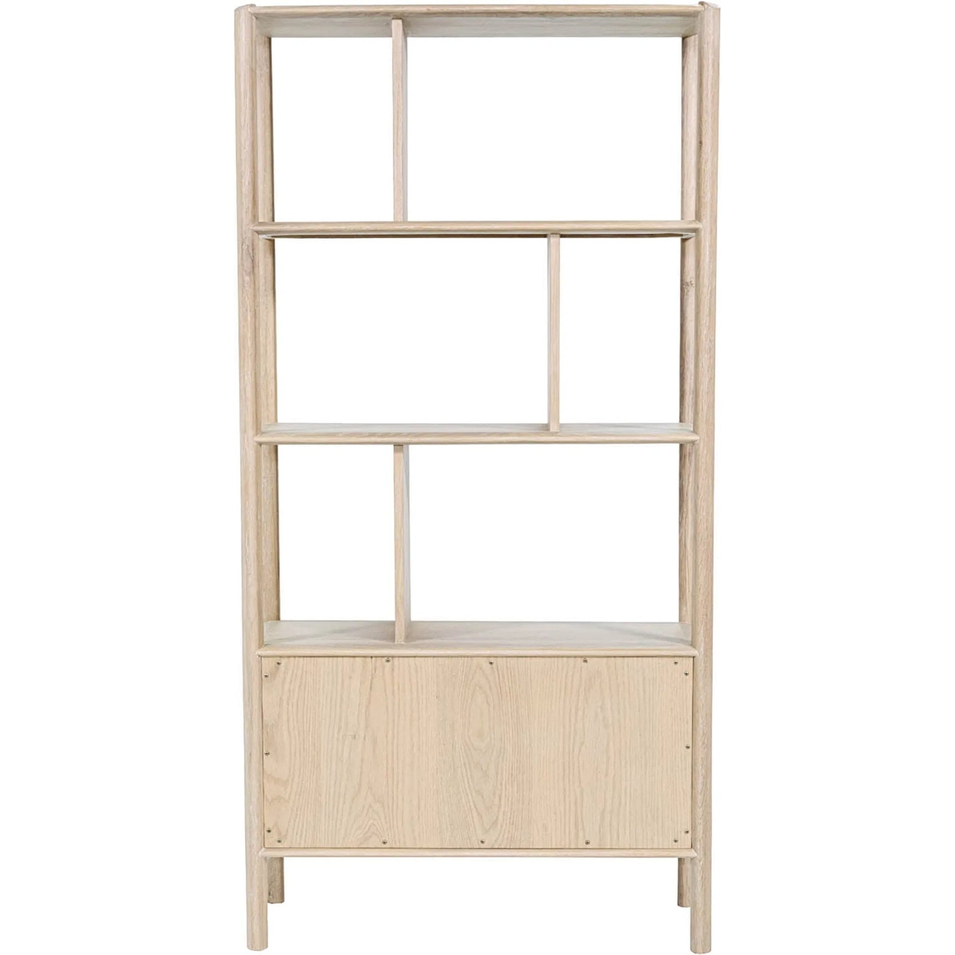Runway Bookcase by LH Imports in light oak. Made from oak in a unique style.