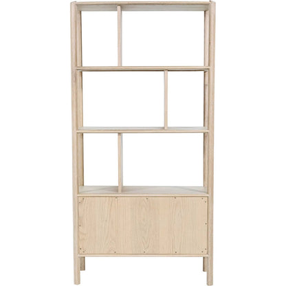 Runway Bookcase by LH Imports in light oak. Made from oak in a unique style.