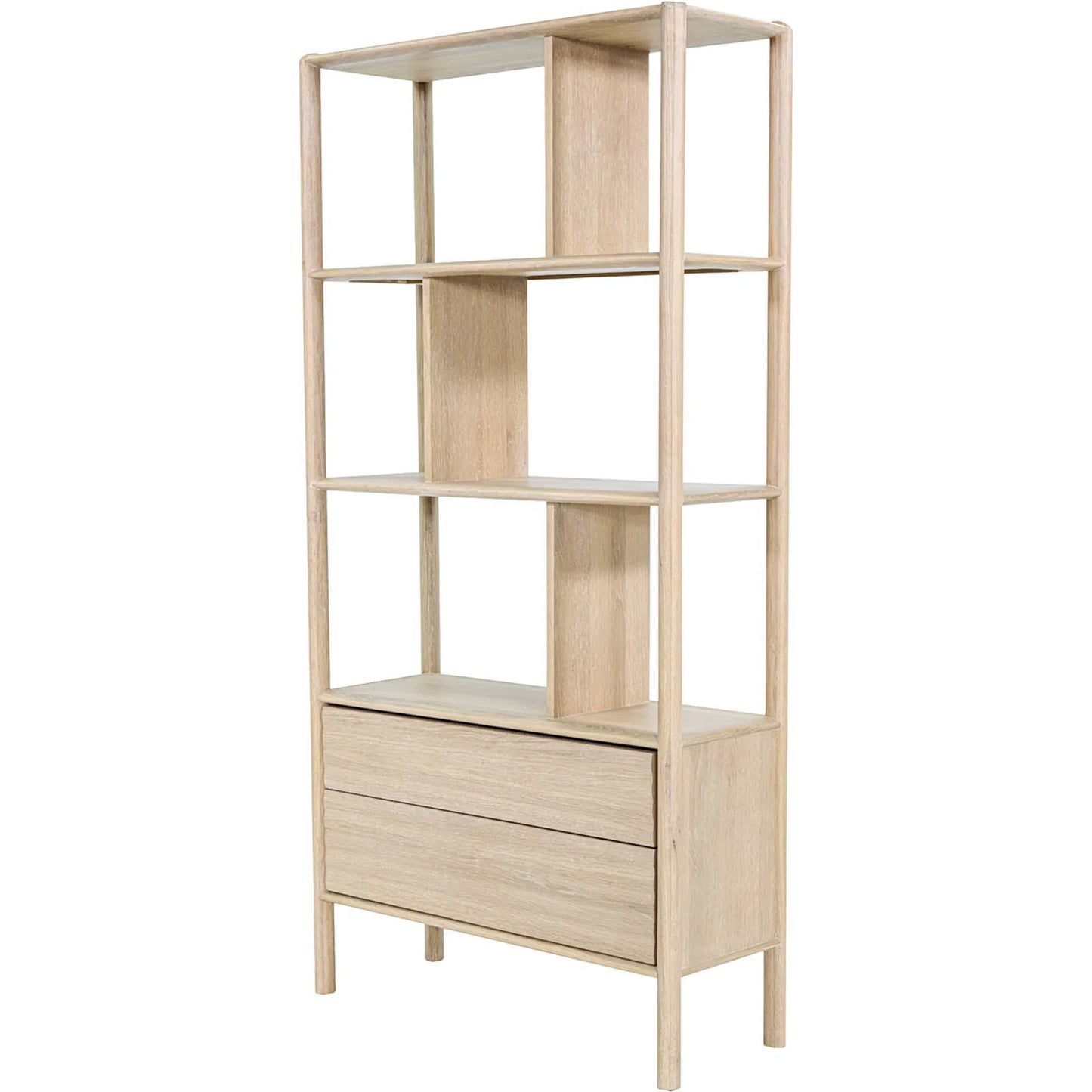 000 SI-2527552 | Primary Silo | Runway Bookcase by LH Imports in light oak. Made from oak in a unique style.