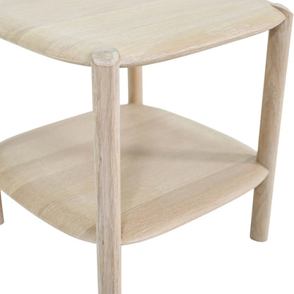 Runway Side Table by LH Imports in light oak. Made from oak in a unique style.