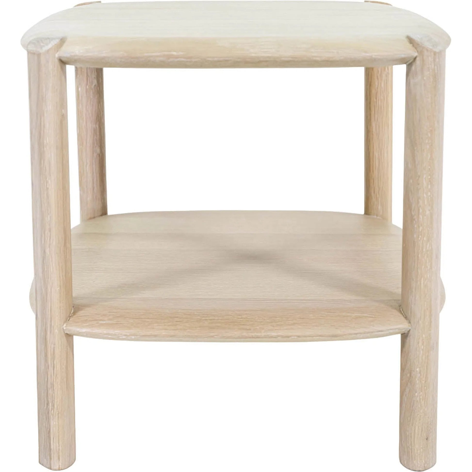 Runway Side Table by LH Imports in light oak. Made from oak in a unique style.