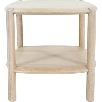 Runway Side Table by LH Imports in light oak. Made from oak in a unique style.