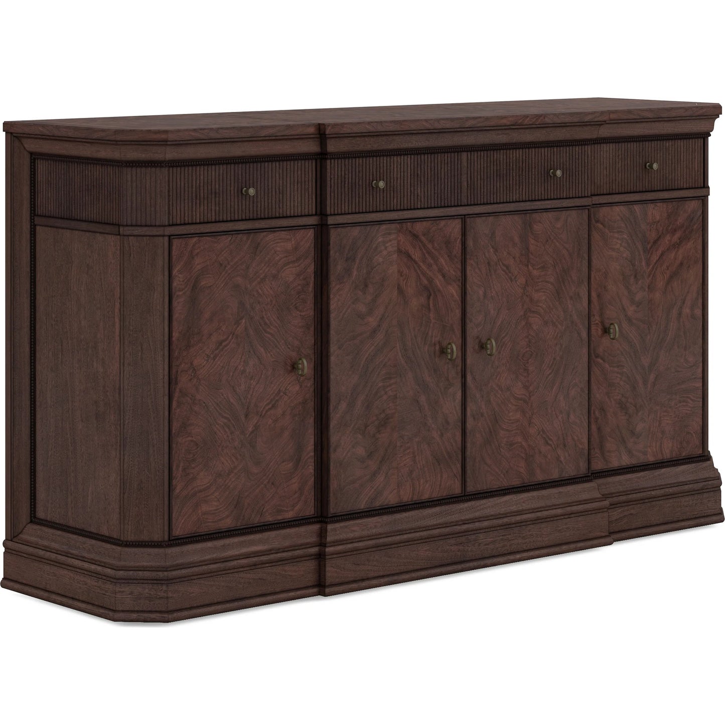 000 SI-2334460 | Primary Silo | Revival Credenza by A.R.T. Furniture in brown and napa mahogany. Made from rubberwood solids, quarter mahogany veneer, resin, metal in a traditional style.