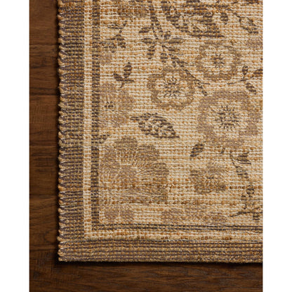 Rue RUE-03 Rug by Chris Loves Julia x Loloi in bark, mocha. Made from polyester, jute, cotton in a unique style.