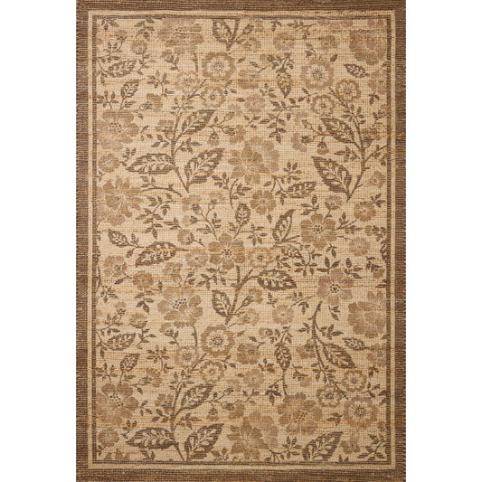 Rue RUE-03 Rug by Chris Loves Julia x Loloi in bark, mocha. Made from polyester, jute, cotton in a unique style.