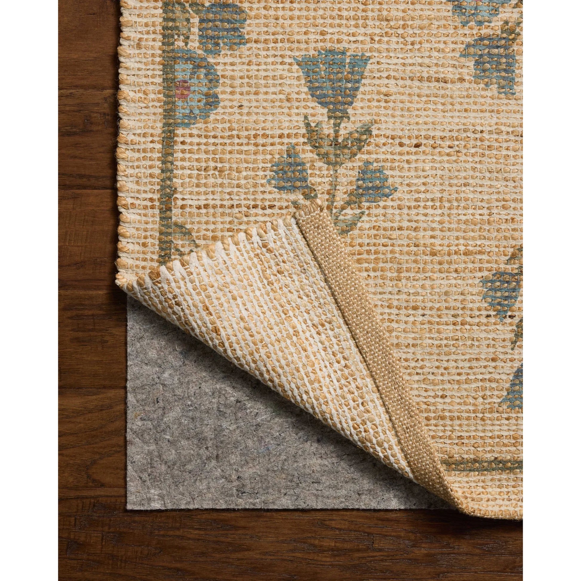 Rue RUE-04 Rug by Chris Loves Julia x Loloi in moss, blue. Made from polyester, jute, cotton in a unique style.